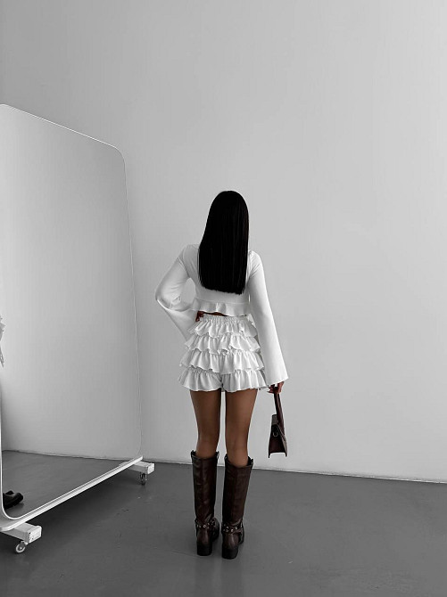 Женский привлекательный воздушный комплект, креп жатка Белый, 44/46 Одесса - изображение 5