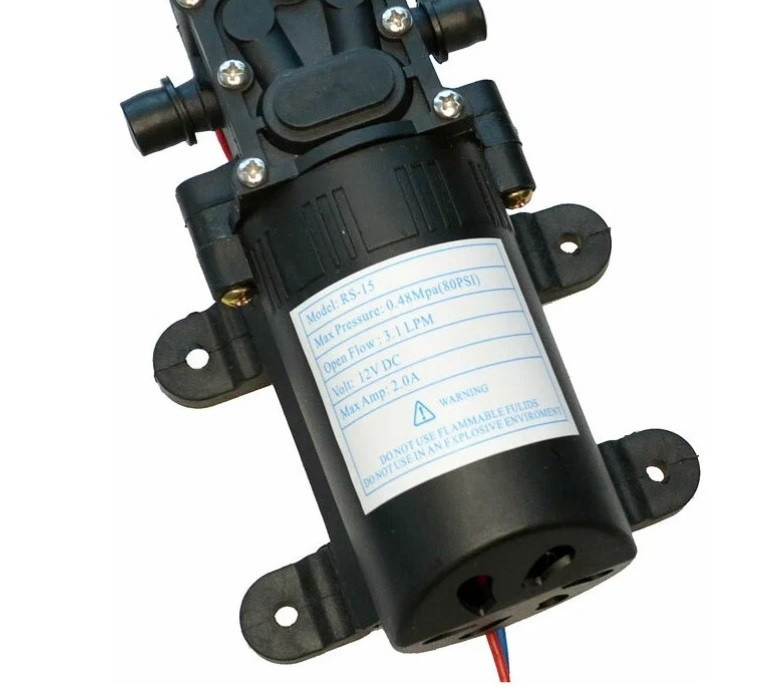 Насос водяний мембранний RS-15 12В 80psi високого тиску 9267 Вінниця - фото 3