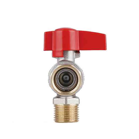 Кран кульовий Thermo Alliance Standart 1/2" ВН кутовий, PN40, з накидною гайкою TAS224W15 Київ