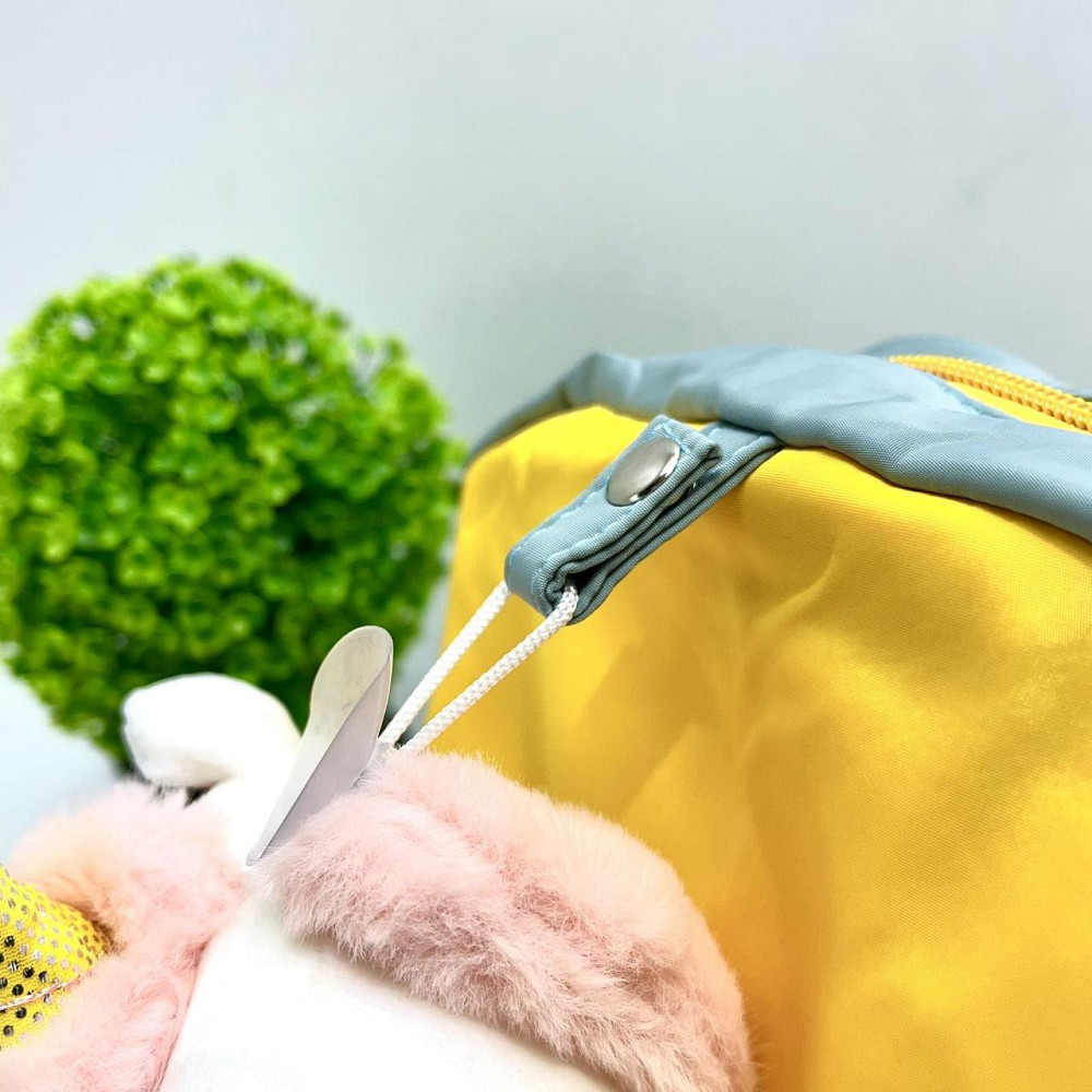 Рюкзак з м'якою іграшкою Єдиноріг 1 відділення 20см Сірий з жовтим (FG24032735B) Чернігів - фото 3