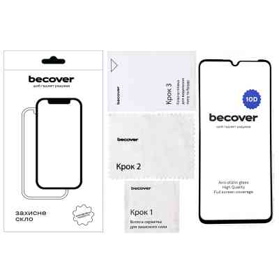 Стекло защитное BeCover Honor X7a 10D Black (711334) Винница
