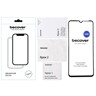 Стекло защитное BeCover Honor X7a 10D Black (711334) Винница - изображение 2