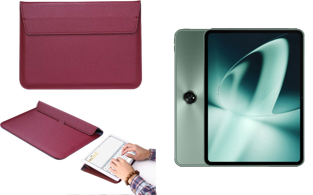 Чохол-конверт VitoCase для OnePlus Pad, Pad 2, Pad Go, Pad Pro, з функцією підставки для планшета Бордовий Київ - фото 1