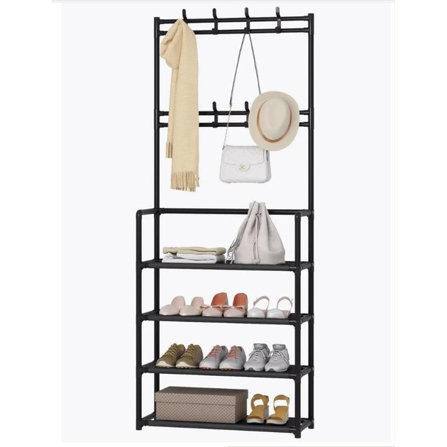 Горизонтальна полиця для взуття, Модульна для комори Полиця взуття пластик HG-52 Львів - фото 1