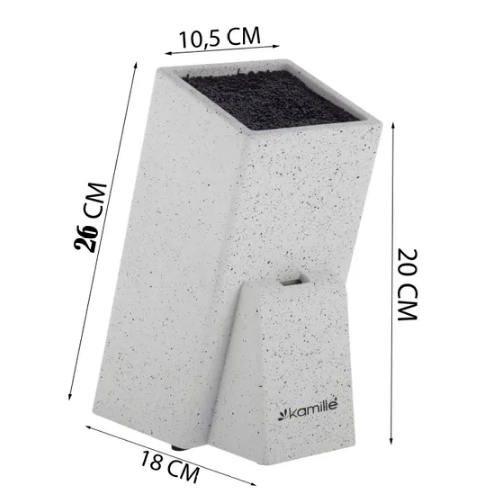 Підставка для ножів 10,6*10,6*25,7см з наповнювачем 7614 KAMILLE Житомир - изображение 13