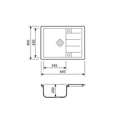 Мойка кухонная Adamant Anila графіт + змішувач (182496910313) Вінниця