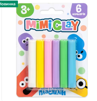 Набір для творчості Mimi clay 6 кольорів Strateg українською мовою (30425), шт Київ - фото 1