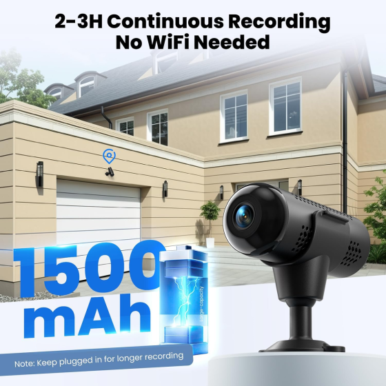 Міні-камера няня JOYTOUR 2K: Дводіапазонний WiFi 2.4/5G, Безкоштовна хмара, Нічне бачення, Датчик руху, Black Київ