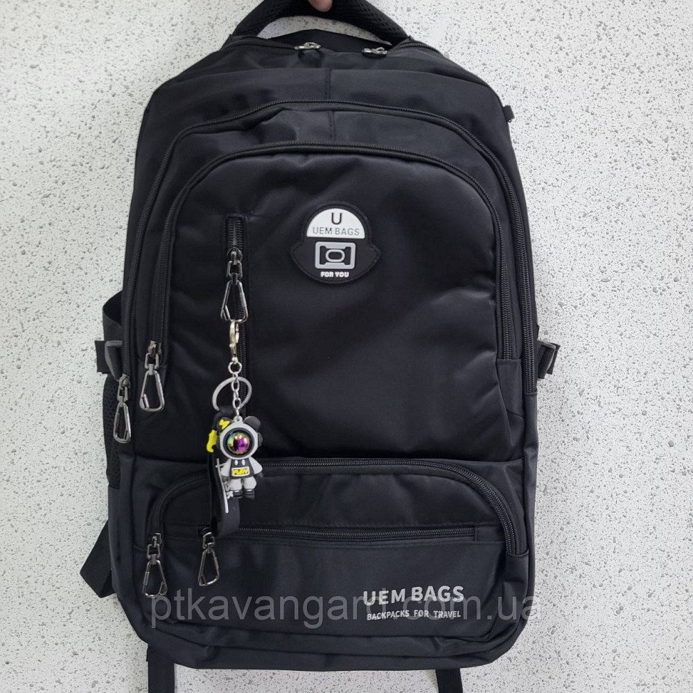 Шкільний рюкзак підлітковий (2 відділення, 6 кишень, брелок, на блискавці) C 72811 Хмельницький - фото 1