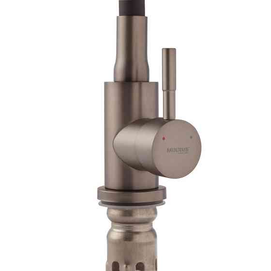 Змішувач для кухні Mixxus SEO-011-T Graphite Refl.Black з нерж.сталі SUS304 (Колір графіт,силіконовий вилив чорний) (MI8434) ( ( Харків