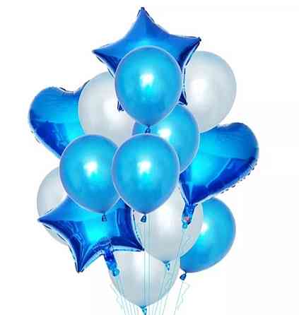 Фонтан с шаров синий голубой 14шт Киев
