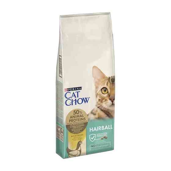 Сухий корм CAT CHOW Hairball для дорослих котів для зменшення утворення кульок шерсті у травному тракті, з куркою, 15 кг Київ