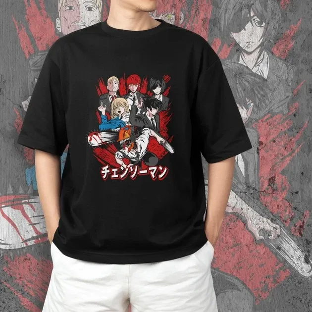 Футболка для подростка мальчика с принтом Человек Бензопила Команда 2 Размер 160 Anime10499 Днепр - изображение 3