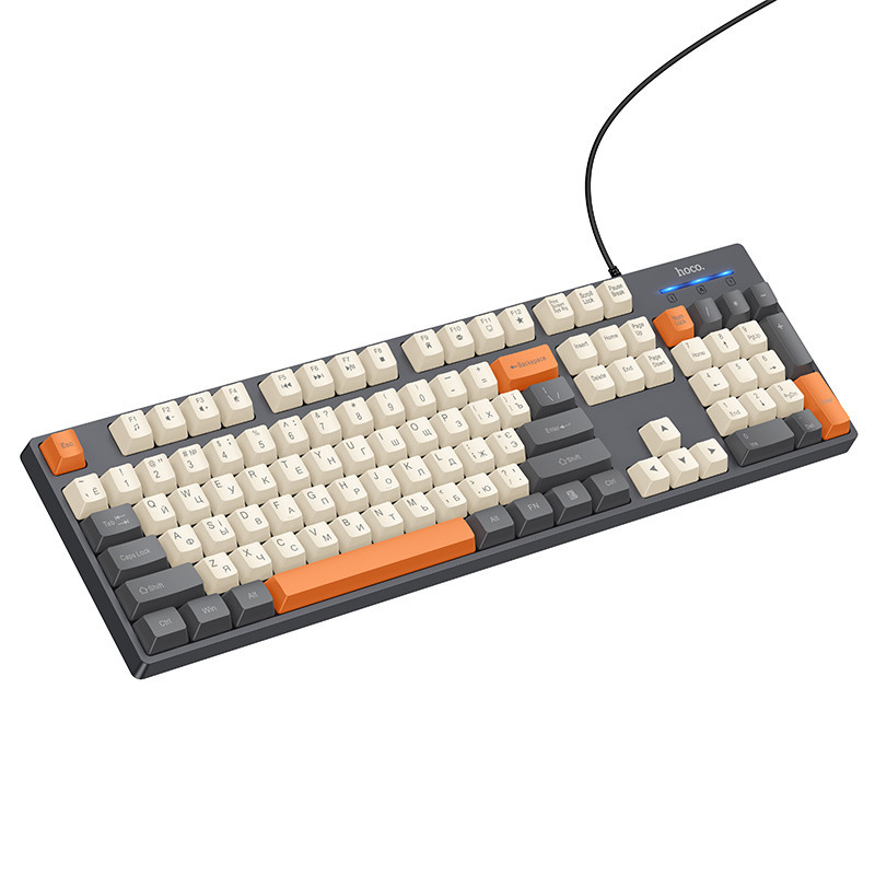 Клавиатура HOCO GM61 Murphy 3-color wired keyboard(Ukrainian version) star gray Одесса - изображение 1