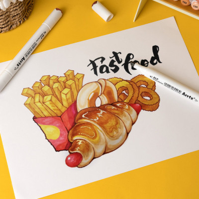 Художественный маркер Arrtx Спиртовые Alp ASM-02YL 40 цветов Желтый тон кожи кожи (LC302185) Винница - изображение 7