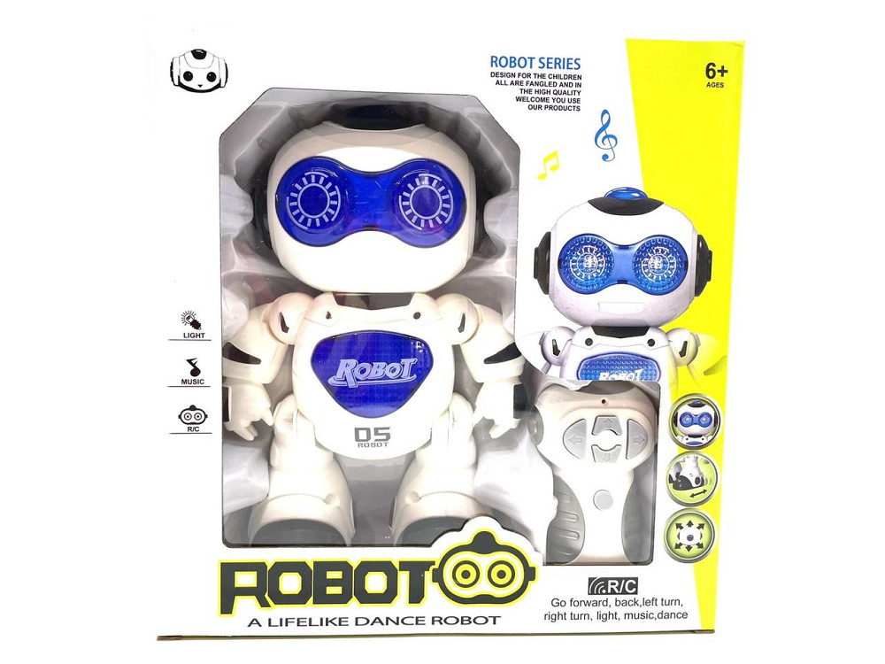 Робот на радіокеруванні Dance Robot танцює мелодії підсвічування Біло-Синій (606-1) Чернігів - фото 2