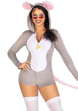 Комбинезон-костюм мышки Leg Avenue Comfy Mouse S, с капюшоном Sex Aura Киев