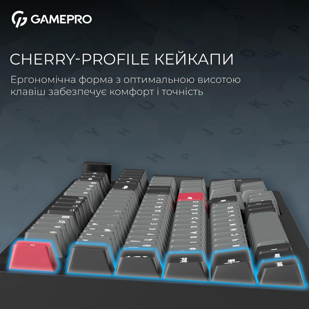 Клавіатура бездротова GamePro Asgard Drakkar Keychron Super Red Switch Black (MK305BK) ( 11600 ) Харьков - изображение 17