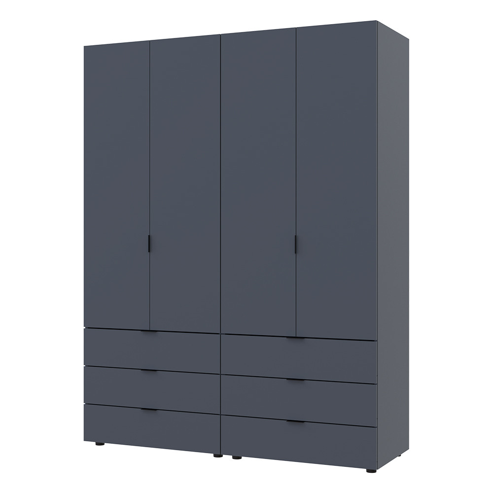 Комплект шкафов для одежды Doros Гелар (2 шт.) 155х49,5х203,4 см Графит (DRS-011117) Днепр - изображение 2