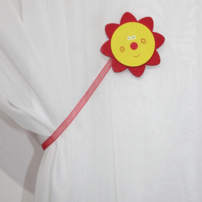 Магніти для штор і гардин (187м) Сонечко набір 2 шт Жовтий з червоним (81-098) Київ - фото 3