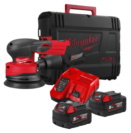 Шліфмашина ексцентрикова акумуляторна MILWAUKEE O125мм M18 FROS125-502X (ЗУ+2ак.Х5Аг+кейс) Одеса