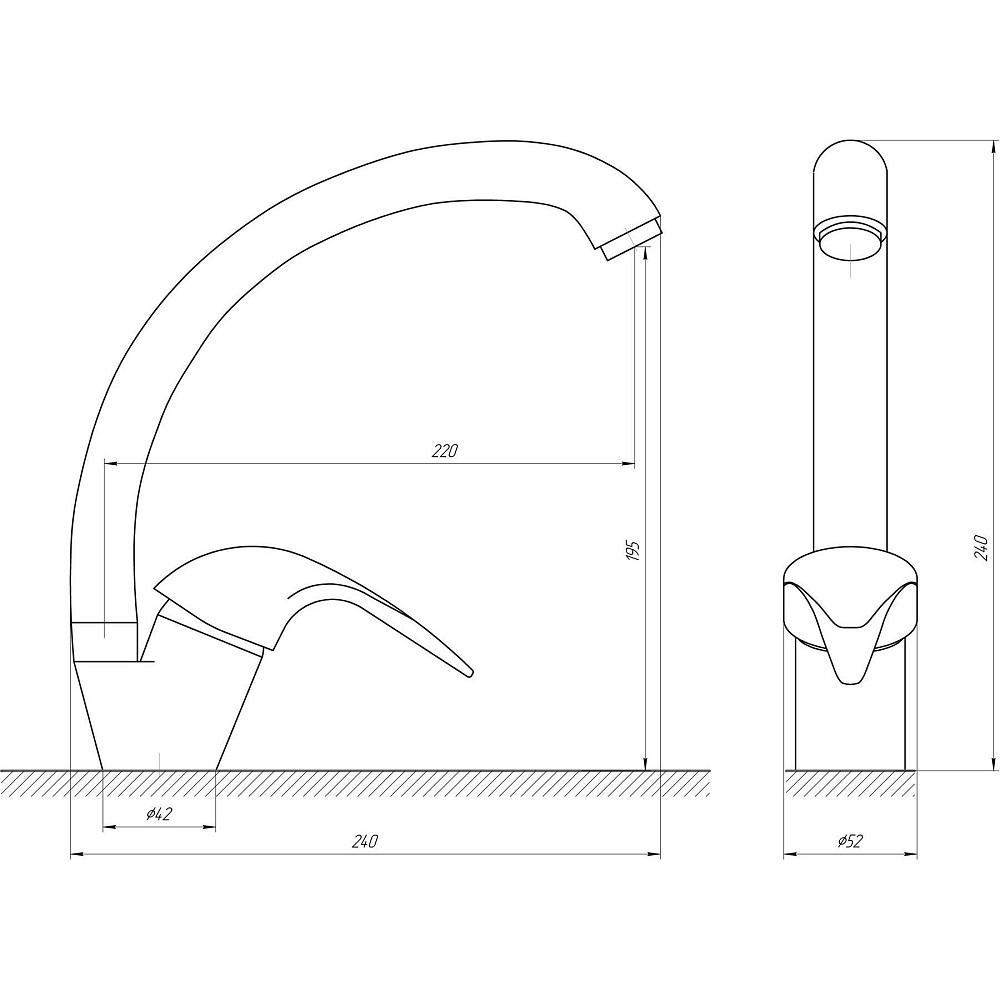 Змішувач для кухні EcoMix ENERGO E-GEZ-103S-WH Тернопіль - фото 5