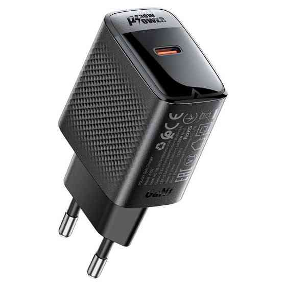 Мережевий зарядний пристрій ACEFAST A102 PD30W GaN single USB-C charger (EU) Black Одеса
