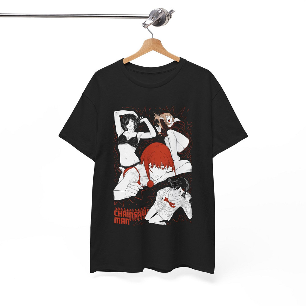 Футболка з аніме принтом Людина-бензопила оверсайз (S/M/L) Чорний AnimeJ0104 Дніпро - фото 6