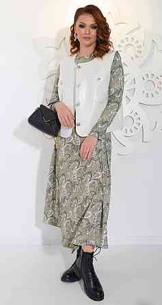 Костюм-плаття і жилет з екошкіри (48) Київ