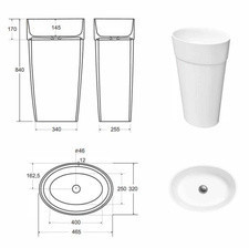 Раковина  Besco Uniqa Matt 46x32 UMMCUWOW Киев - изображение 1