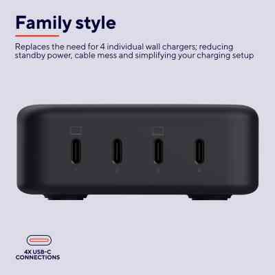 Зарядний пристрій Trust Maxo 4xUSB-C PD240W GaN Black (25413_TRUST) Вінниця