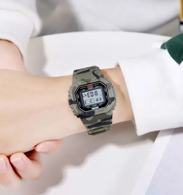 Детские наручные часы Skmei 1608 (Зеленый камуфляж) Винница - изображение 6