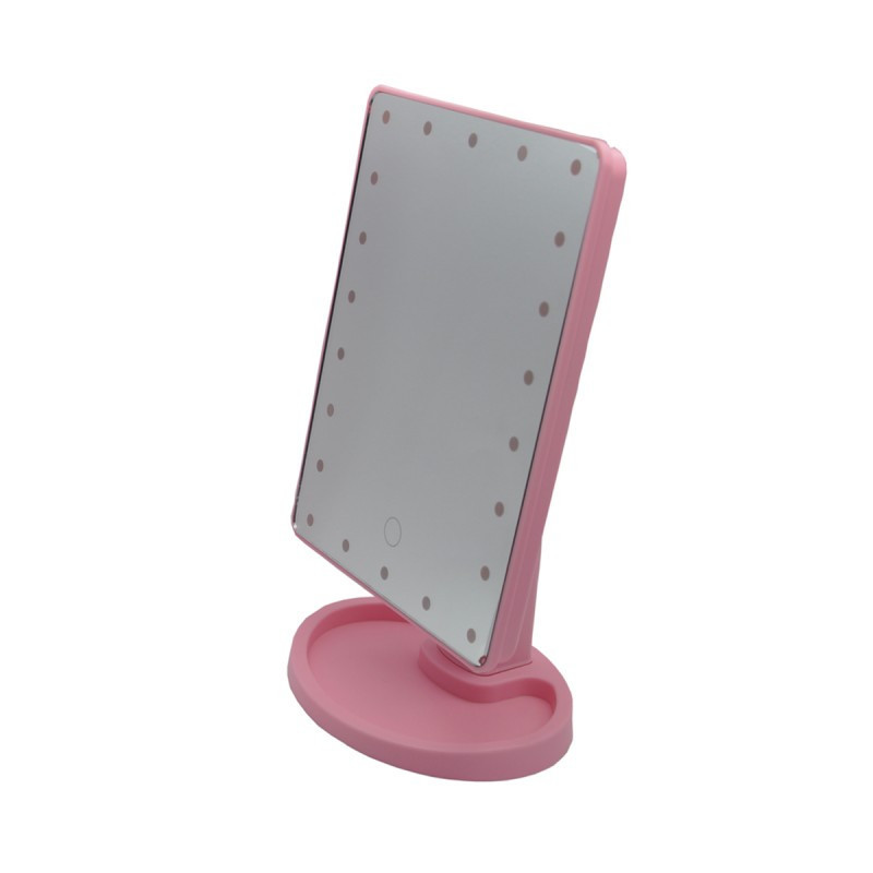 Настольное Зеркало с подсветкой 22 LED  с подставкой  для макияжа,  без подбора цвета 21*16, вращение на 180° Одесса - изображение 4