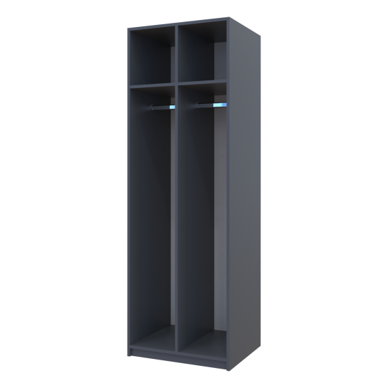 Роздягальня Doros 2-х секційна Графіт 2 ДСП 60х52х180 DRS-011613 (40512886) Львів