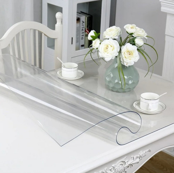 Силиконовая скатерть на стол Soft Glass Мягкое стекло 1.3х1.0 м (толщина 1.5мм) Винница - изображение 1