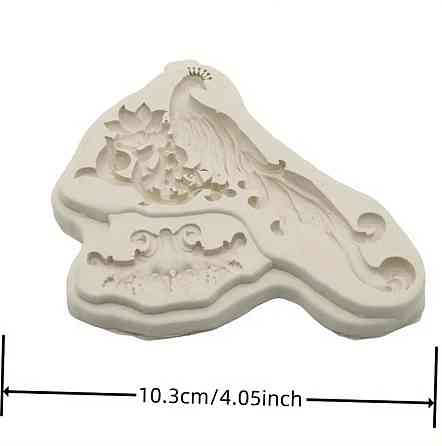 Молд силиконовый Павлин 103 на 80 мм серый Киев