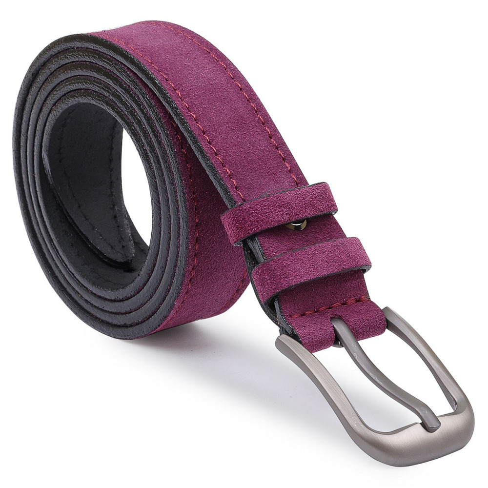 Гарний замшевий ремінь для жінок Vintage 20783 Фіолетовий Київ - фото 2