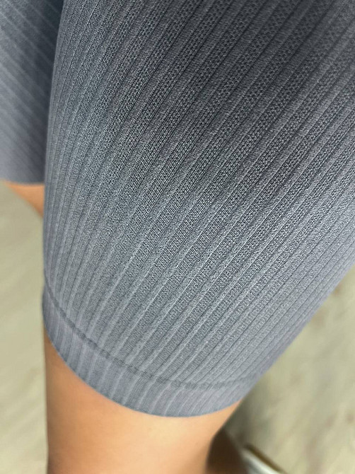 Шорти жіночі Kenalin 0412 велосипедки лосини в рубчик пуш-ап широкий пояс середня довжина one size, сірий, one size Київ - фото 4