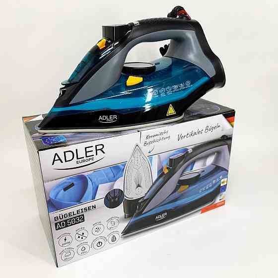 Утюг с керамической подошвой ADLER, Паровой утюг горизонтальный, Хорошие бюджетные утюги NI-93 Львов