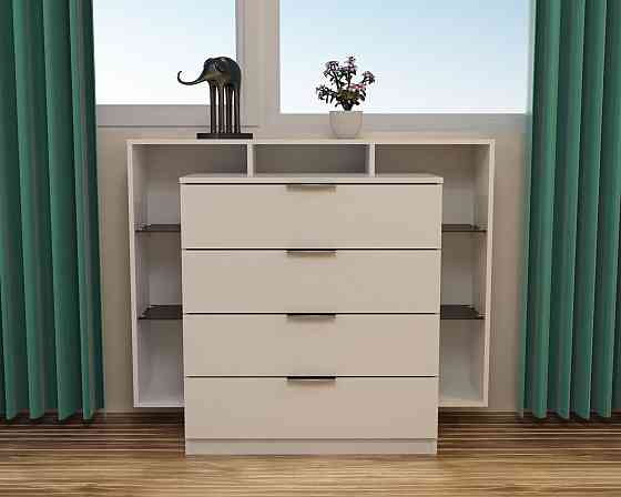 Комод Крістал, Білий, 1200/450/1000 Львів