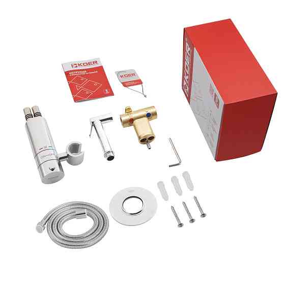 Вбудований термостатичний змішувач для гігієнічного душа Koer KB-24029-01 хром (KR5485) Харків