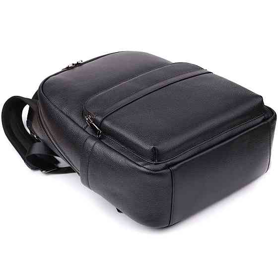 Місткий рюкзак для чоловіків з натуральної шкіри Vintage 23045 Чорний Київ