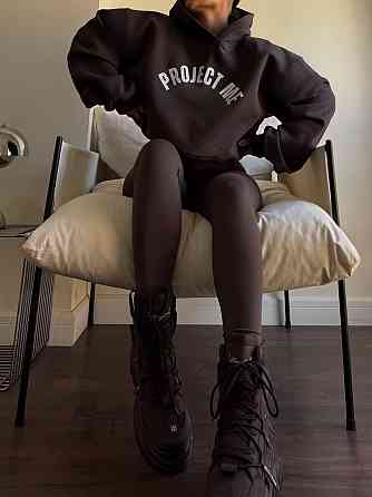 Жіночий стильний теплий костюм худі+лосини трьохнитка+мікродайвінг на флісі Одеса