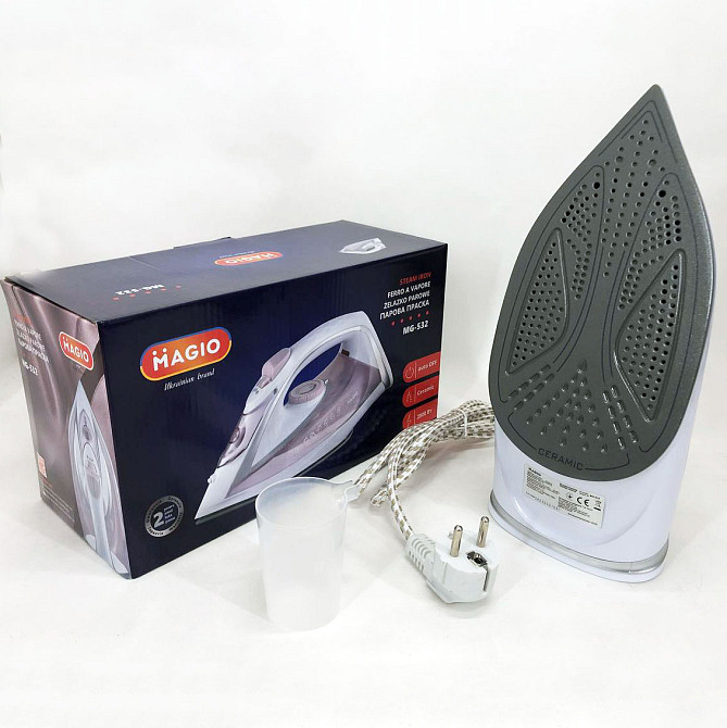 Паровой утюг для ухода за тканью MAGIO MG-532 2800 Вт, Электрический утюг для бытовых нужд IL-30 Львов - изображение 2