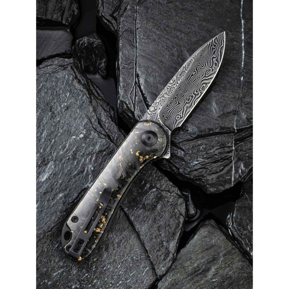 Нож складной карманный Civvi Elementum, (7.5 см) Damascus / Carbon Fiber серый Киев - изображение 9