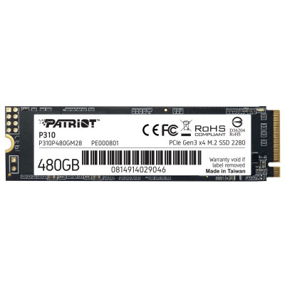 Накопитель SSD M.2 2280 480GB Patriot (P310P480GM28) Винница - изображение 1