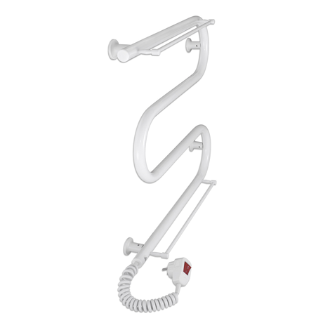 Электрический полотенцесушитель Laris Зебра ЗМЕЕВИК 25 500Х500 с полками (белый) Київ - фото 3