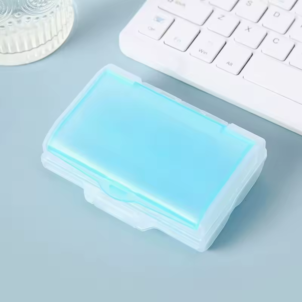 Контейнер для лекарств и таблеток, бокс для мелочей, пластиковый органайзер для хранения, 10×10×5см, цвет Blue Каменец-Подольский - изображение 1