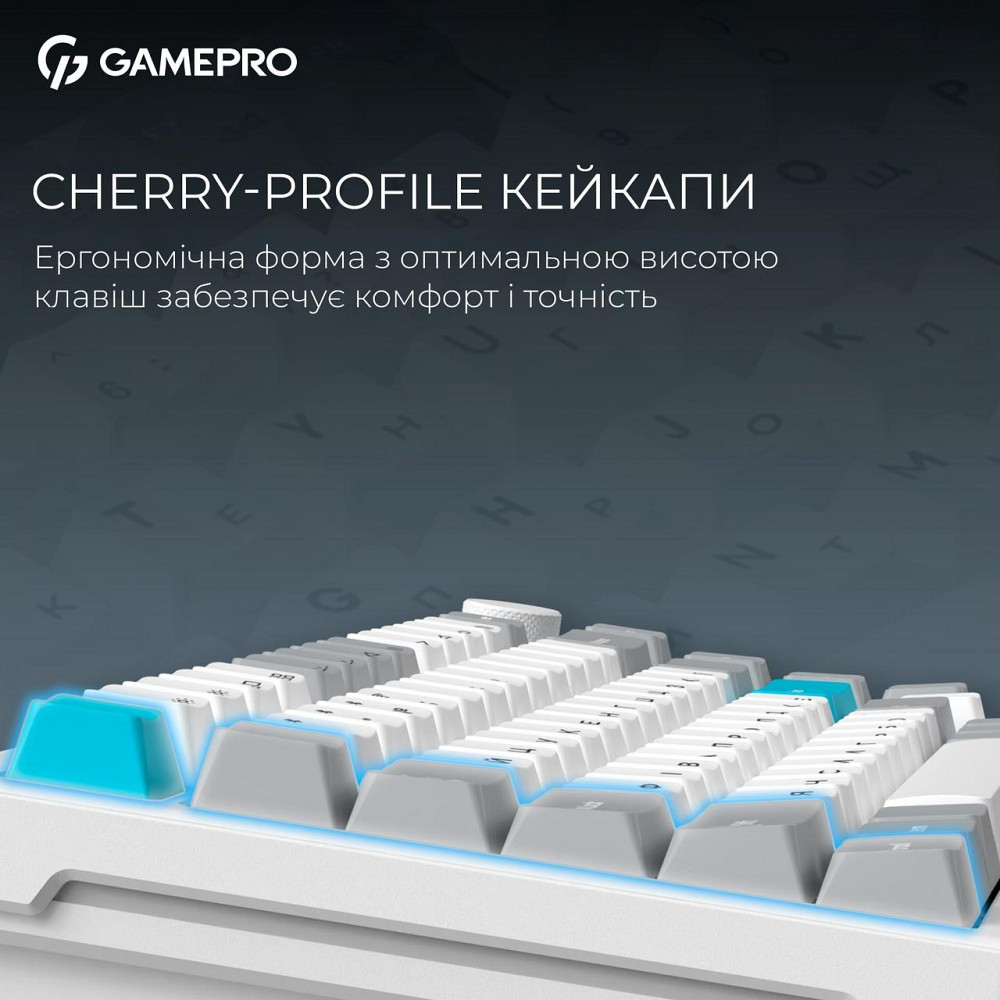 Клавіатура бездротова GamePro Asgard Yord Keychron Super Red Switch White (MK266WH) ( 10086 ) Харків - фото 3