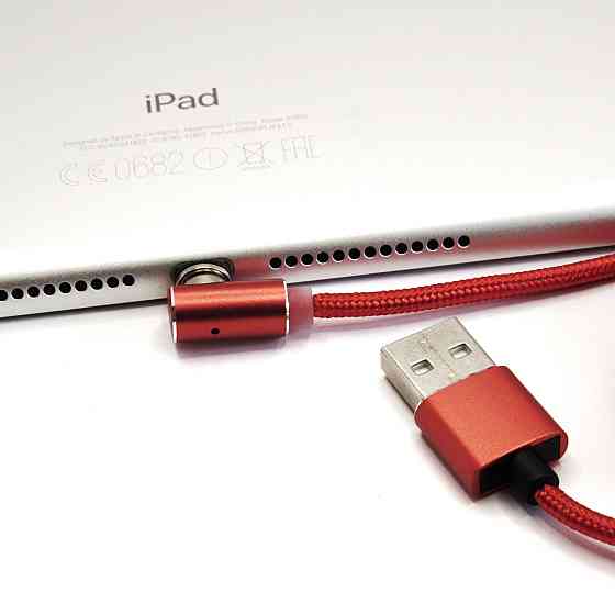 Магнитный Lightning кабель TOPK AM51 Red Киев
